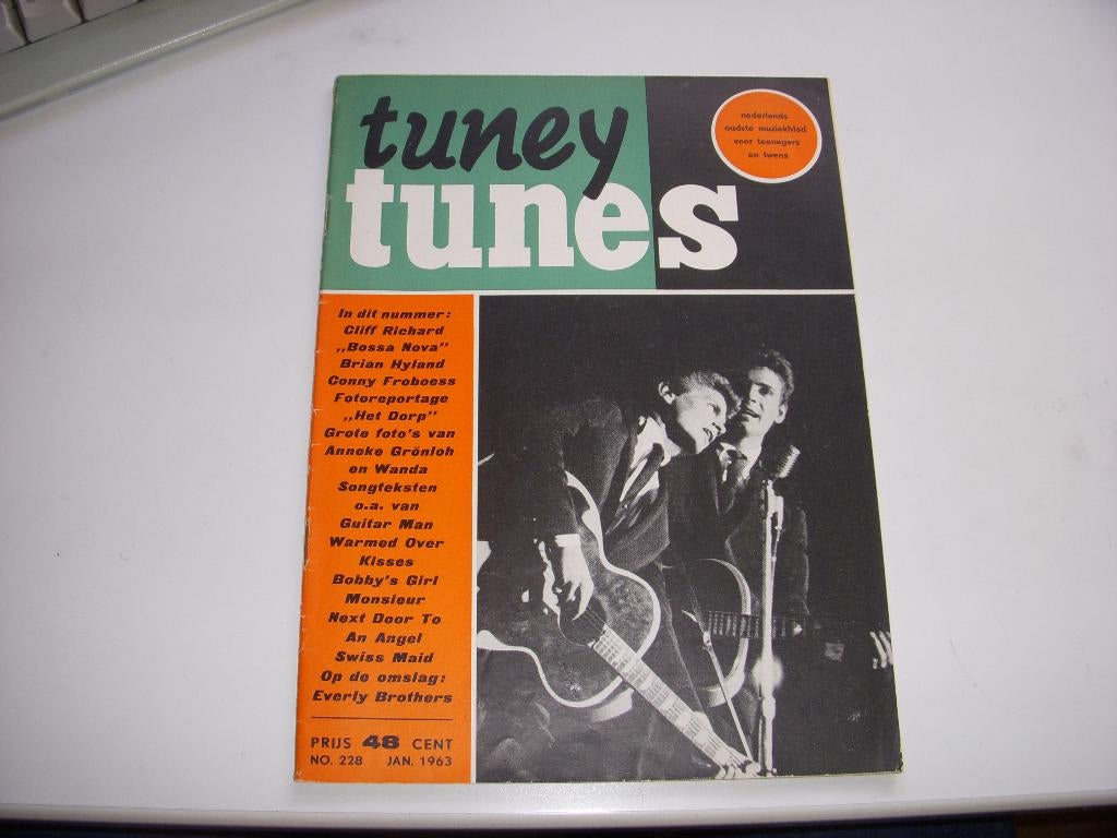 Muziektijdschrift Tuney Tunes januari 1963 Everly Brothers, Ophalen of Verzenden, Gelezen, Muziek, Film of Tv