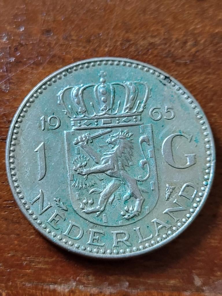 1 Gulden Koningin Juliana 1965, Postzegels en Munten, Munten | Nederland, 1 gulden, Koningin Juliana, Zilver, Ophalen of Verzenden