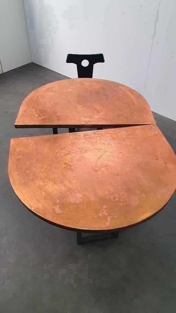 Grote messing design tafel ovaal modulair - ruw staal, Huis en Inrichting, Tafels | Eettafels, Ophalen, Gebruikt, ., Vijf personen of meer