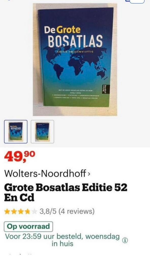 Nieuwe grote bosatlas 52e editie, Ophalen, Bosatlas, 2000 tot heden, Nieuw