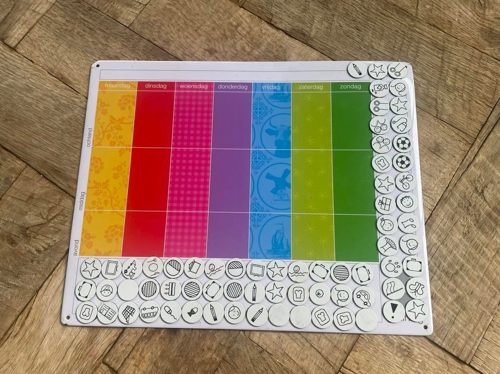 Magnetisch planbord weekplanner kind, Kinderen en Baby's, Speelgoed | Educatief en Creatief, Ophalen of Verzenden, Zo goed als nieuw