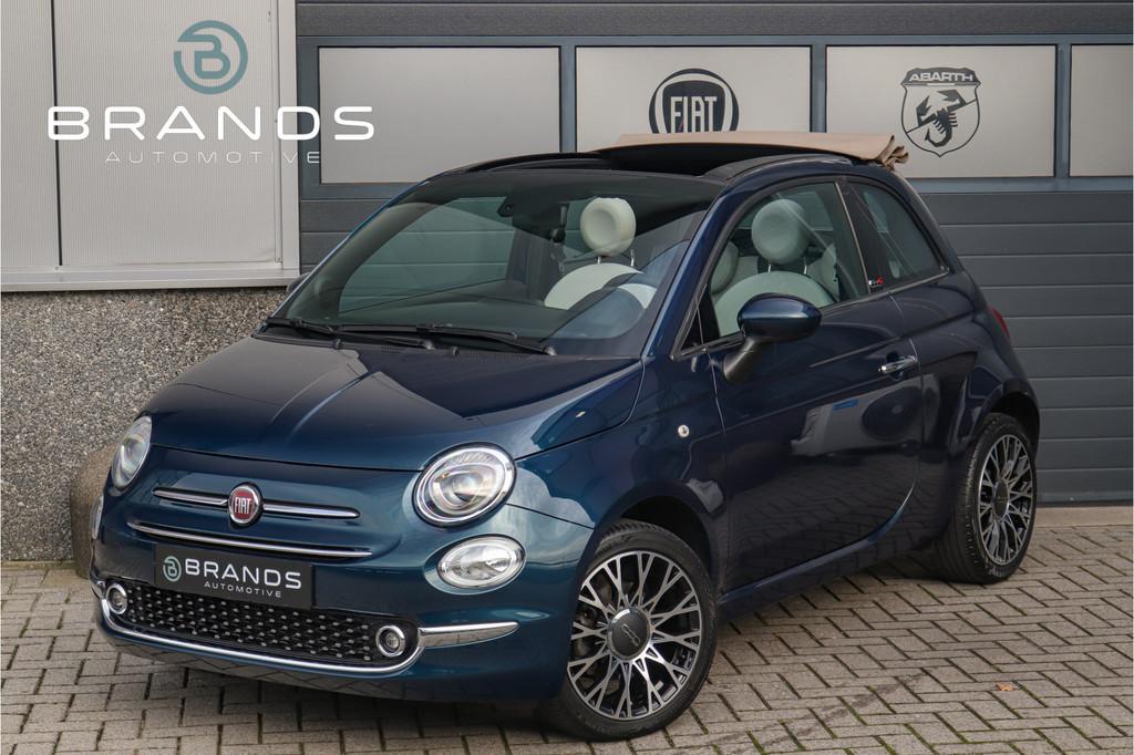 Fiat 500C 1.0 Hybrid Dolcevita Vol opties Speciale kleurstel, Voorwielaandrijving, Gebruikt, Zwart, Leder en Stof