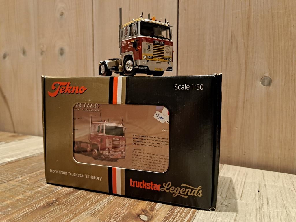 Tekno Scania 141 V8 Truckstar legends van Piet van Drunen, Hobby en Vrije tijd, Modelauto's | 1:50, Nieuw, Bus of Vrachtwagen