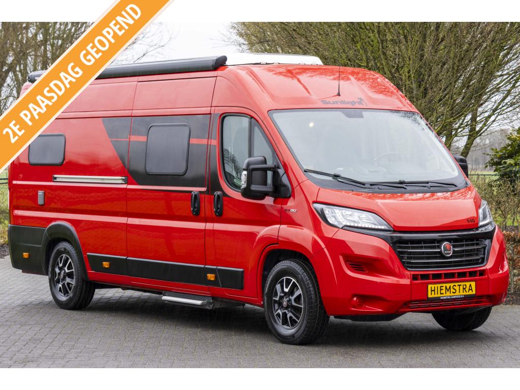 Sunlight Cliff 640 2019 EURO6 Lengte bed 1e Eigenaar, Buscamper of Camperbus, Sunlight, Ringverwarming, Fiat