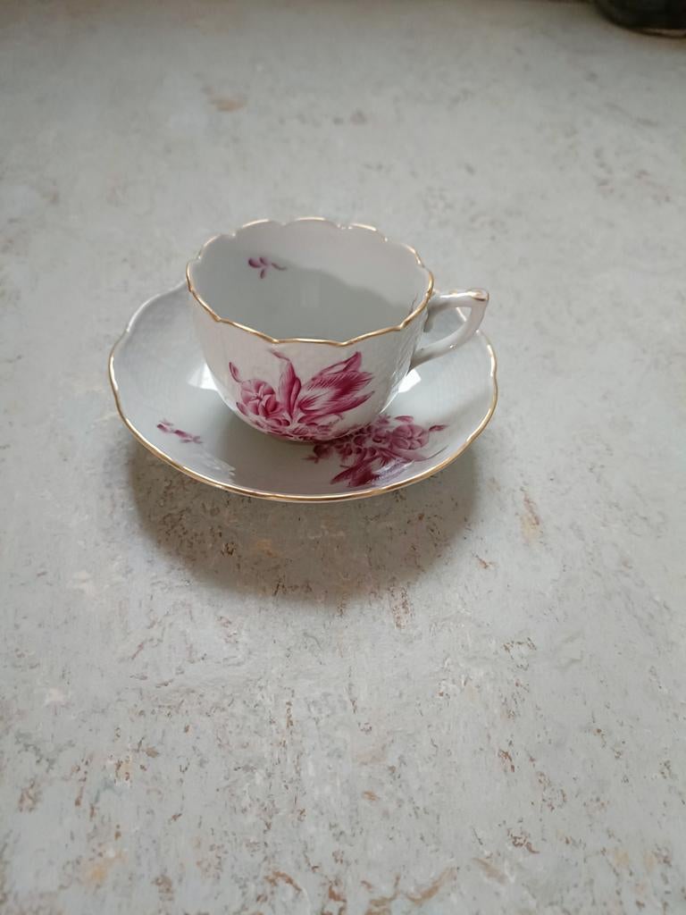 Kopje en schoteltje van Herend, Antiek en Kunst, Ophalen of Verzenden