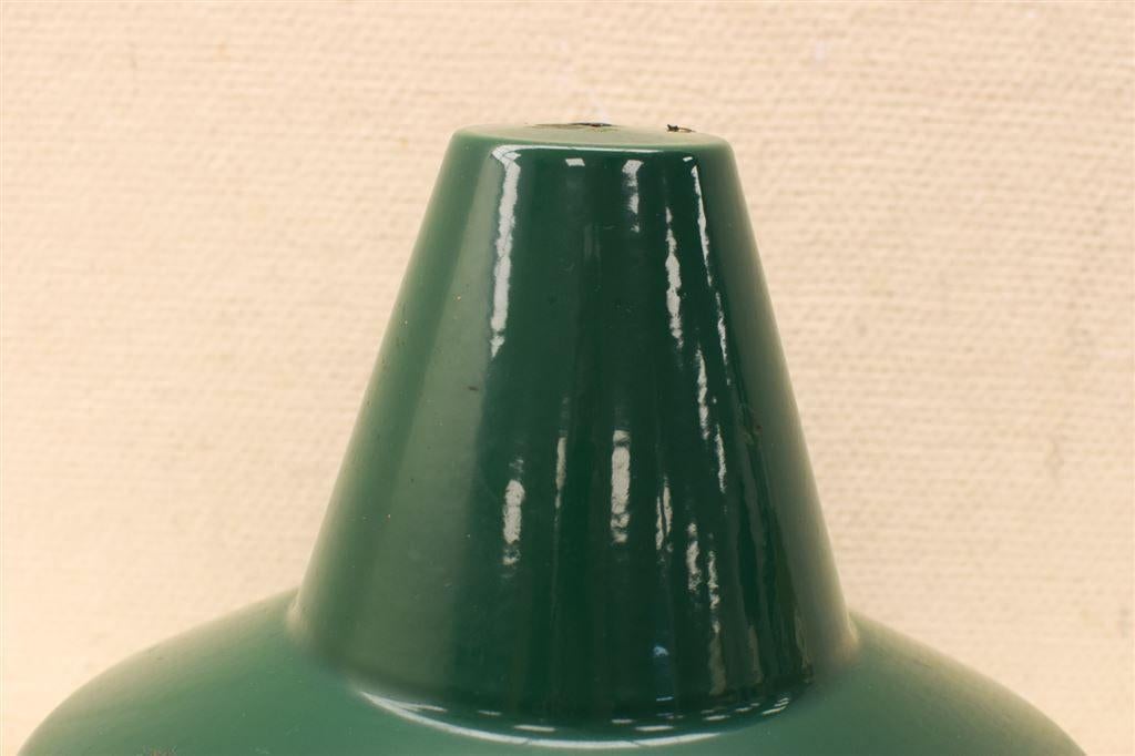 Vintage groene Emaille lampenkap 45224, Antiek en Kunst, Ophalen of Verzenden