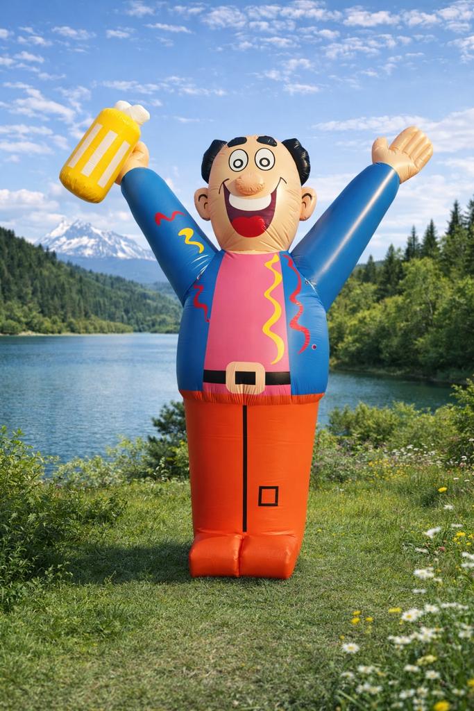 Opblaasbare Abraham pop te huur, Ophalen of Verzenden, Gebruikt, Feestartikel, Abraham of Sarah