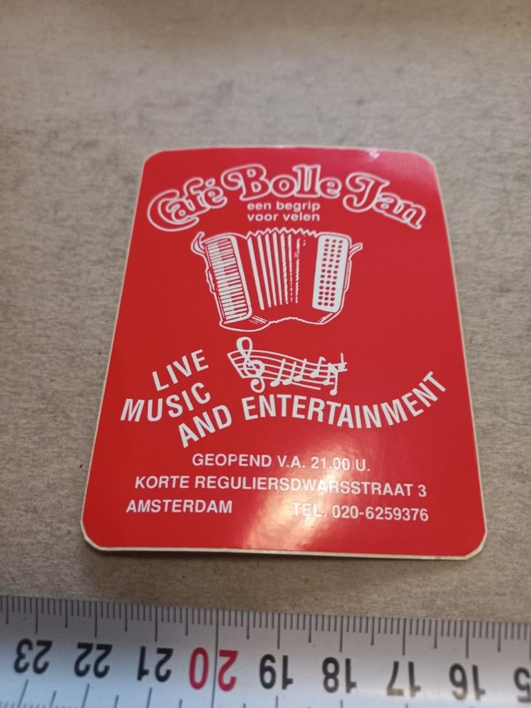 Cafe bolle jan Amsterdam, Ophalen of Verzenden, Zo goed als nieuw