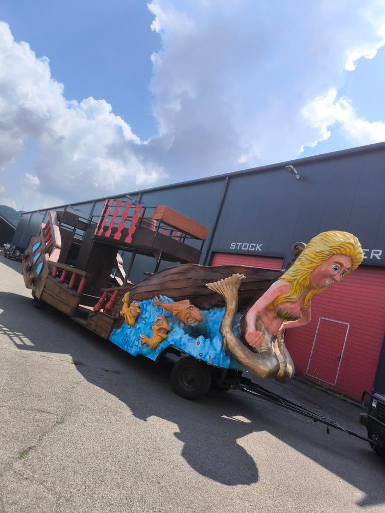 Carnavalswagen te huur - Zeemeermin thema, Ophalen, Gebruikt