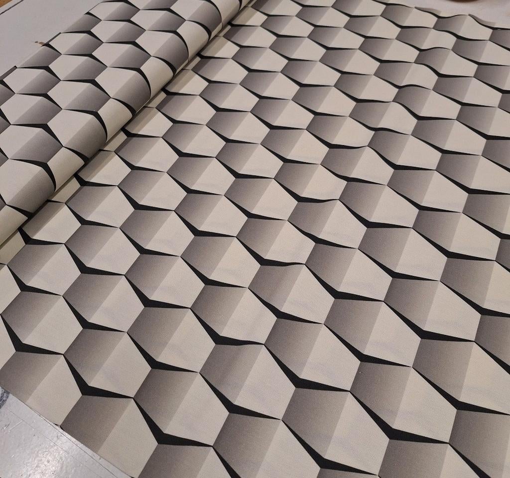 canvas digitaal 3D, 120 cm of meer, Ophalen of Verzenden, Katoen, Grijs