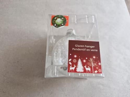 Glazen kerstballen met kerstauto 10cm h, Evora, Onbekend, Nieuw, Ophalen of Verzenden