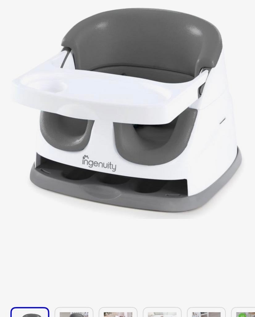 Ingenuity Kinderstoel/Base - Grijs, Ophalen, Zo goed als nieuw, Overige typen, Gordel(s)