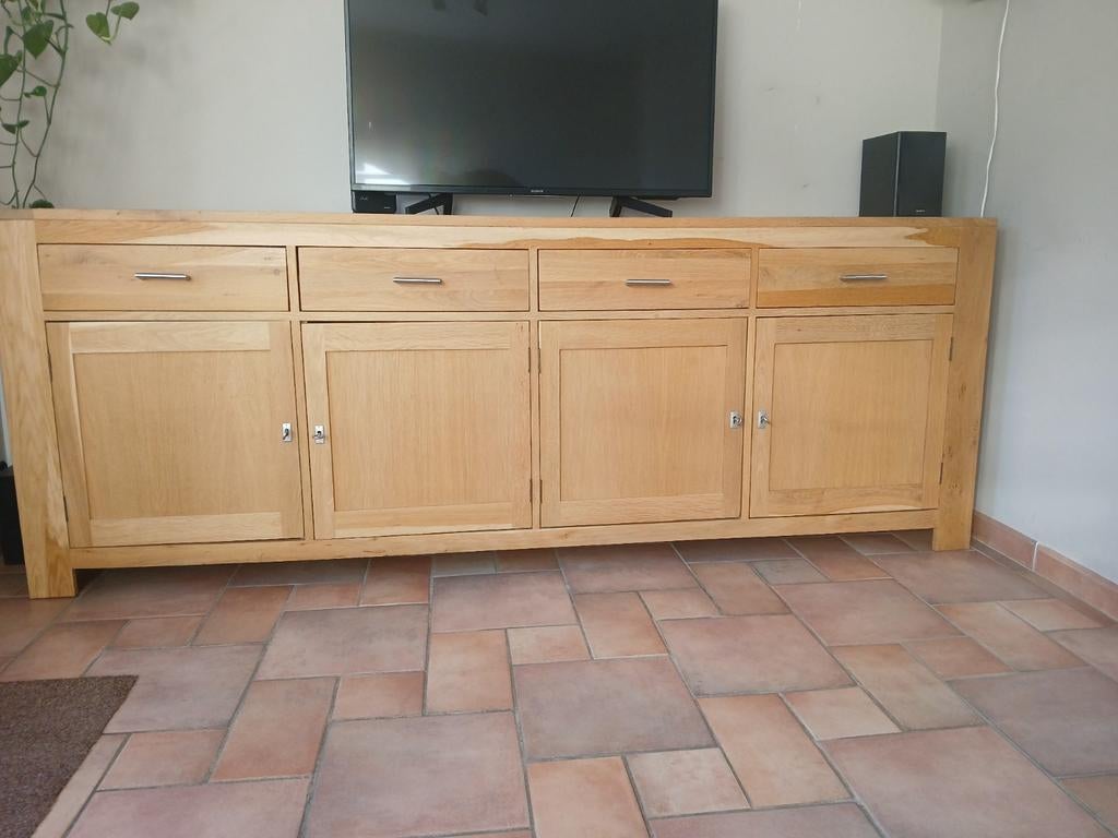 Blank eiken dressoir, Ophalen of Verzenden, Zo goed als nieuw, 25 tot 50 cm