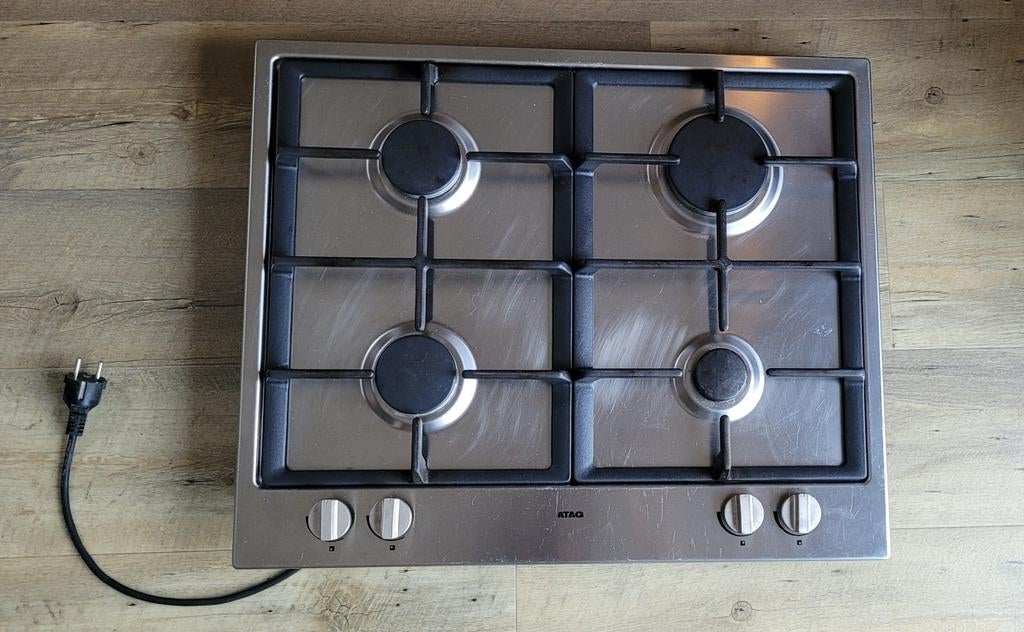 Atag gaskookplaat, Witgoed en Apparatuur, Kookplaten, Ophalen of Verzenden, Inbouw, Gas, 4 kookzones
