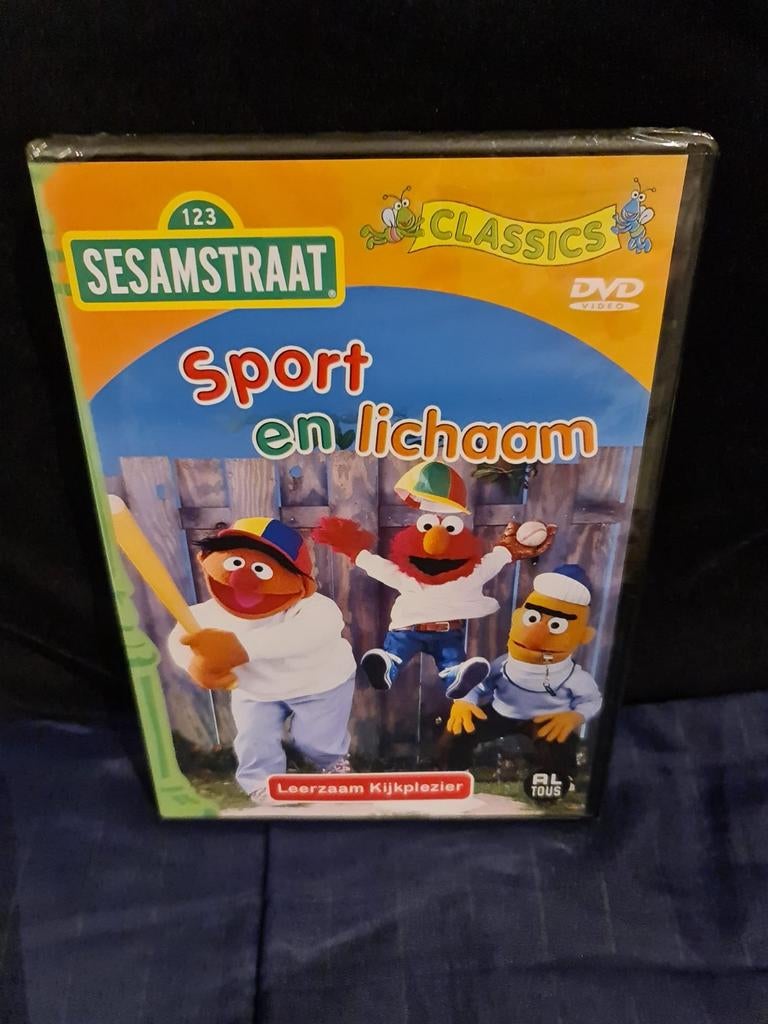 Sesamstraat DVD Sport en Lichaam - nog in Plastic, Alle leeftijden, Ophalen of Verzenden, Nieuw in verpakking, Educatief