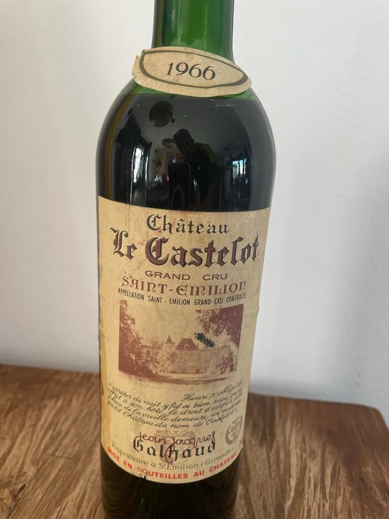 Chateau Le Castelot Grand Cru Saint Emilion 1966, Gebruikt, Verzenden, Frankrijk, Rode wijn
