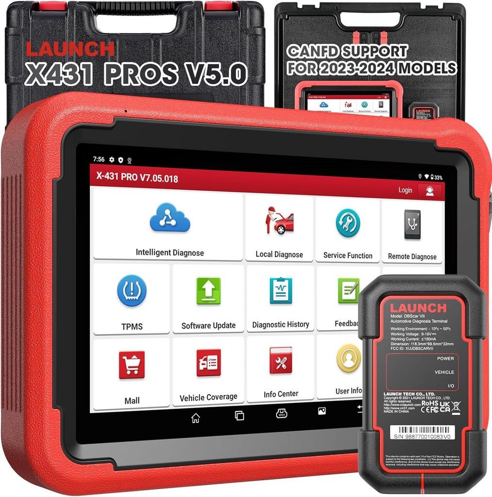 Launch X431 PROS v5.0 Universeel Uitleesapparaat OBD Tester, Ophalen of Verzenden, Nieuw