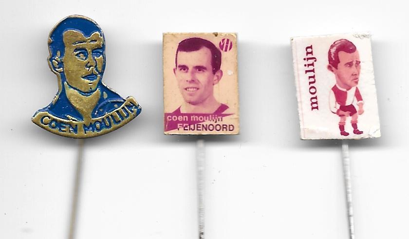 COEN MOULIJN FEYENOORD VOETBAL ROTTERDAM FEIJENOORD SPELDEN, Ophalen of Verzenden, Gebruikt, Sport, Speldje of Pin