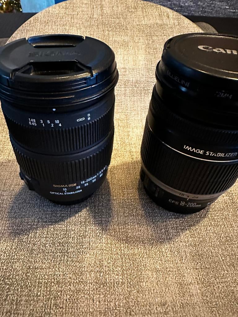 Canon en Sigma 18-200 lens, Ophalen of Verzenden, Gebruikt, Telelens