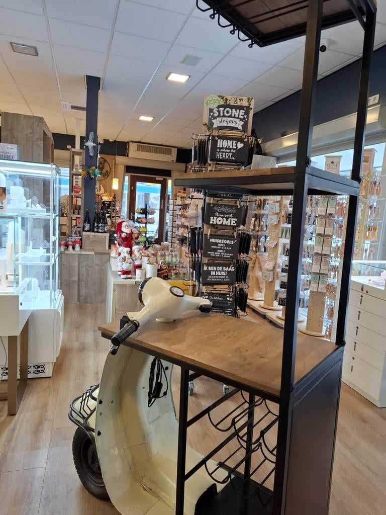 Scooterkast met wijnrek en glazenrek, Ophalen, Zo goed als nieuw