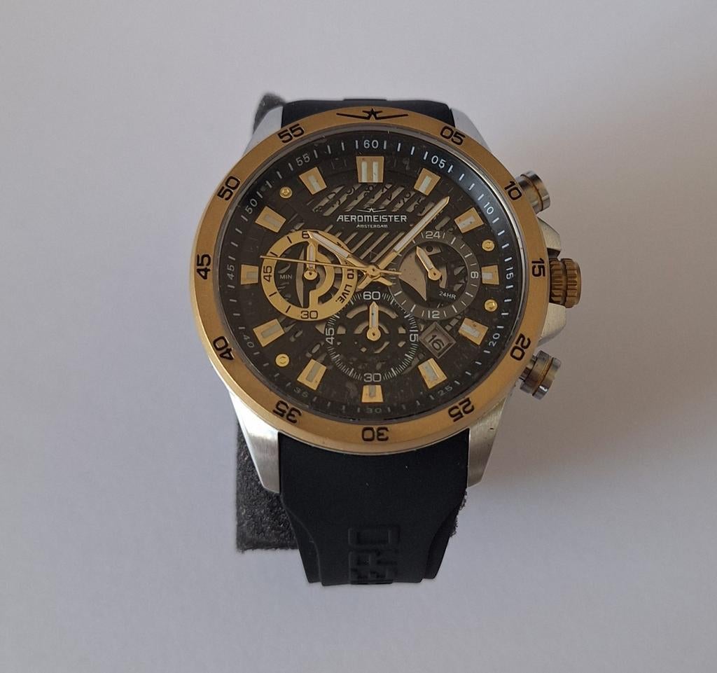 Nieuw Aeromeister Driver AM5101 Chrono Horloge, Sieraden, Tassen en Uiterlijk, Horloges | Heren, Overige merken, Staal, Polshorloge