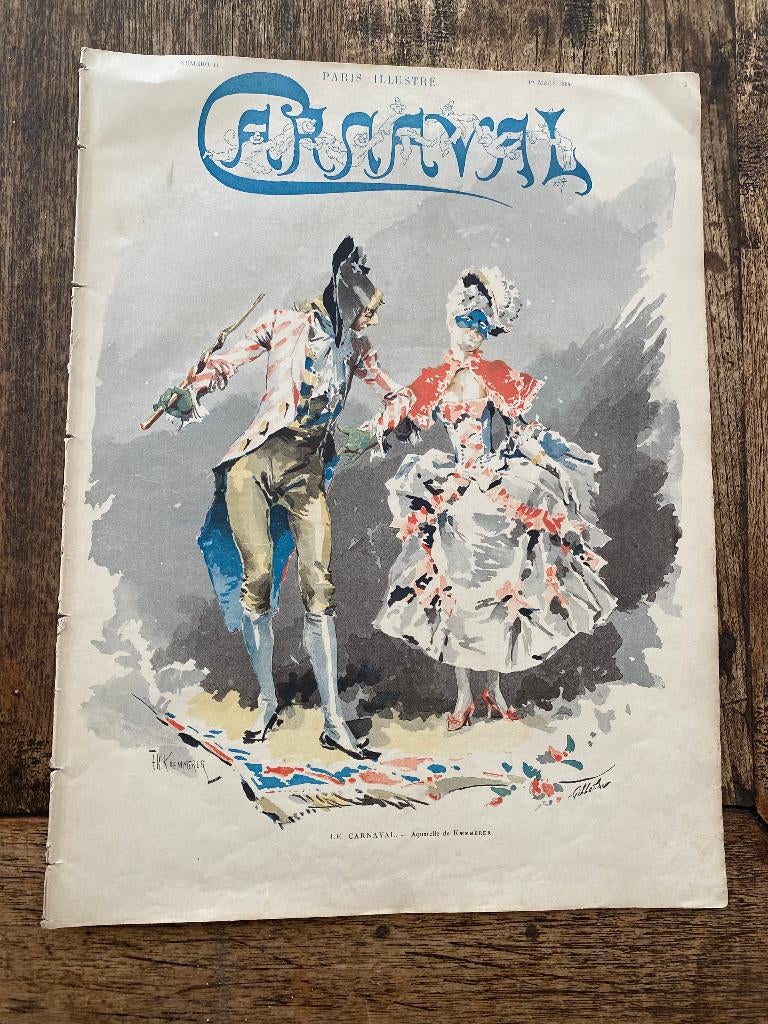 Brocante, antiquarisch 4 uitgaven Paris Illustre 1884/1885, Antiek en Kunst, Antiek | Boeken en Bijbels, Ophalen of Verzenden