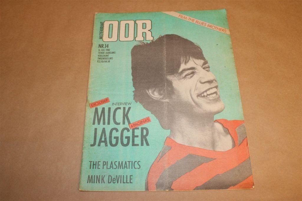 Oor Muziekkrant - 1980 - Interview Mick Jagger, Boeken, Ophalen of Verzenden, Zo goed als nieuw, Artiest