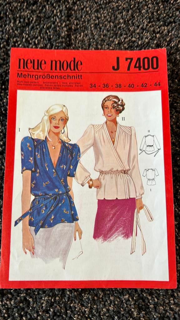 Neue Mode blouse patroon, Hobby en Vrije tijd, Kledingpatronen, Overige merken, Overige typen, Vrouw, Nieuw
