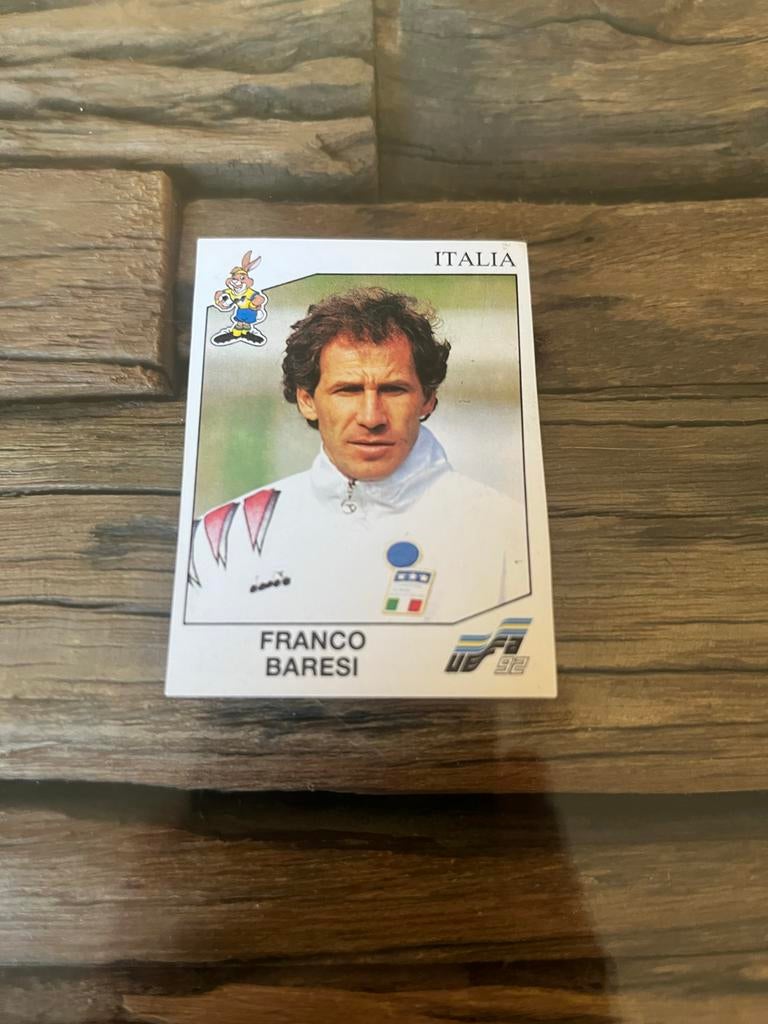 Panini EK 92 Italië Baresi, Ophalen of Verzenden, Gebruikt, Buitenlandse clubs, Spelerskaart