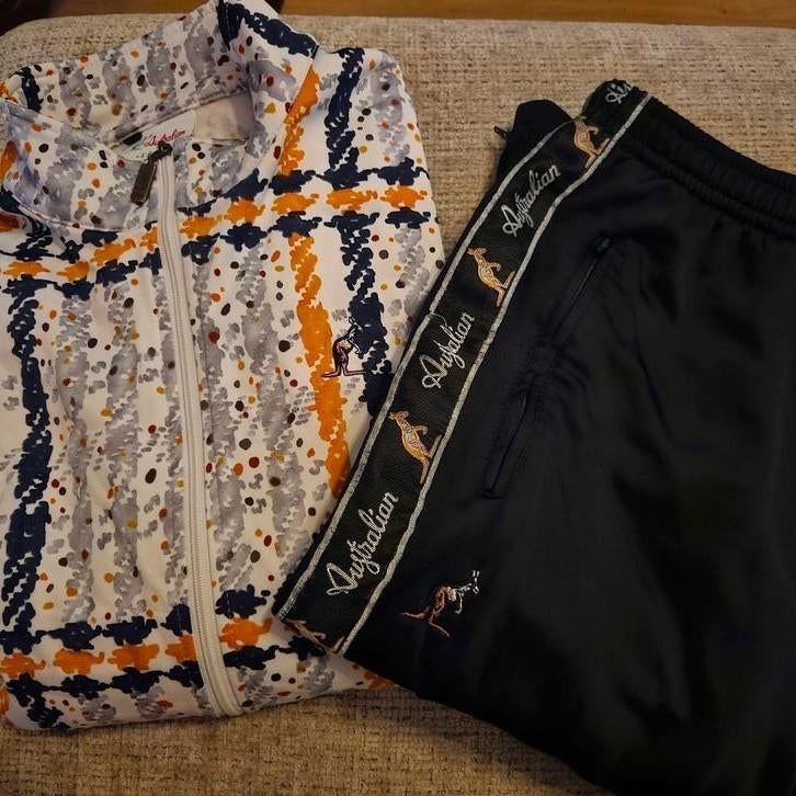 Vintage old school '90 Australian pak tweedelig pak maat 52, Kleding | Heren, Overige Herenkleding, Zo goed als nieuw, Ophalen of Verzenden