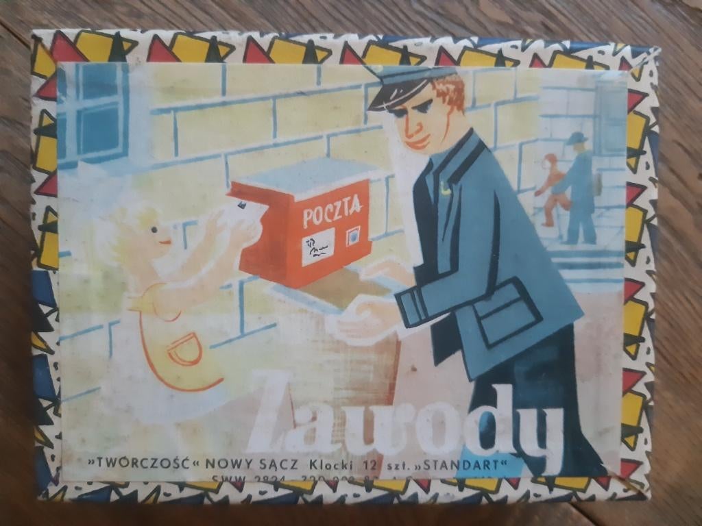 Vintage Poolse Houten Blokkenpuzzel – 12‑delig – Nowy Sącz, Verzamelen, Retro, Ophalen of Verzenden, Overige typen