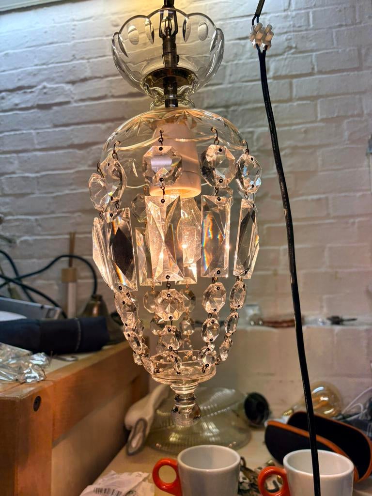 Leuk klein lampje van kristal, Ophalen of Verzenden