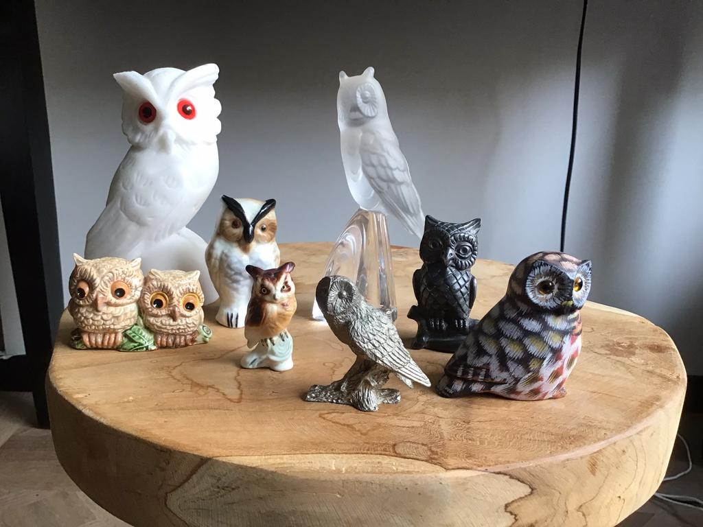 Uiltjes,cristal uil,hout uil,tin ijzer albast porselein uil., Ophalen, Zo goed als nieuw, Dier