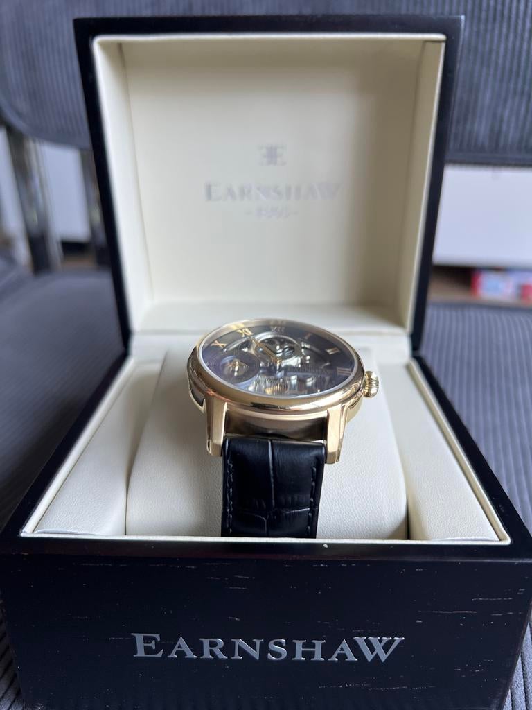 Earnshaw Polshorloge, Overige merken, Overige materialen, Leer, Polshorloge