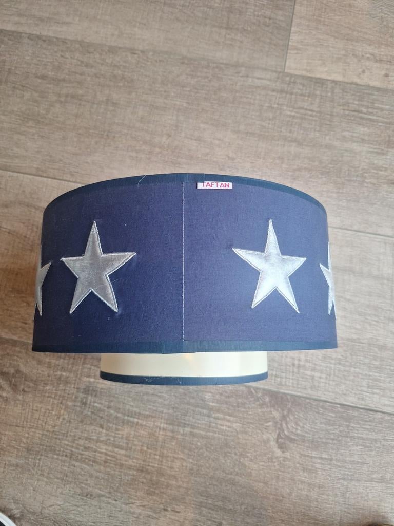 Taftan Plafondlamp Blauw met Zilveren Sterren, Ophalen, Gebruikt, Blauw, Rond