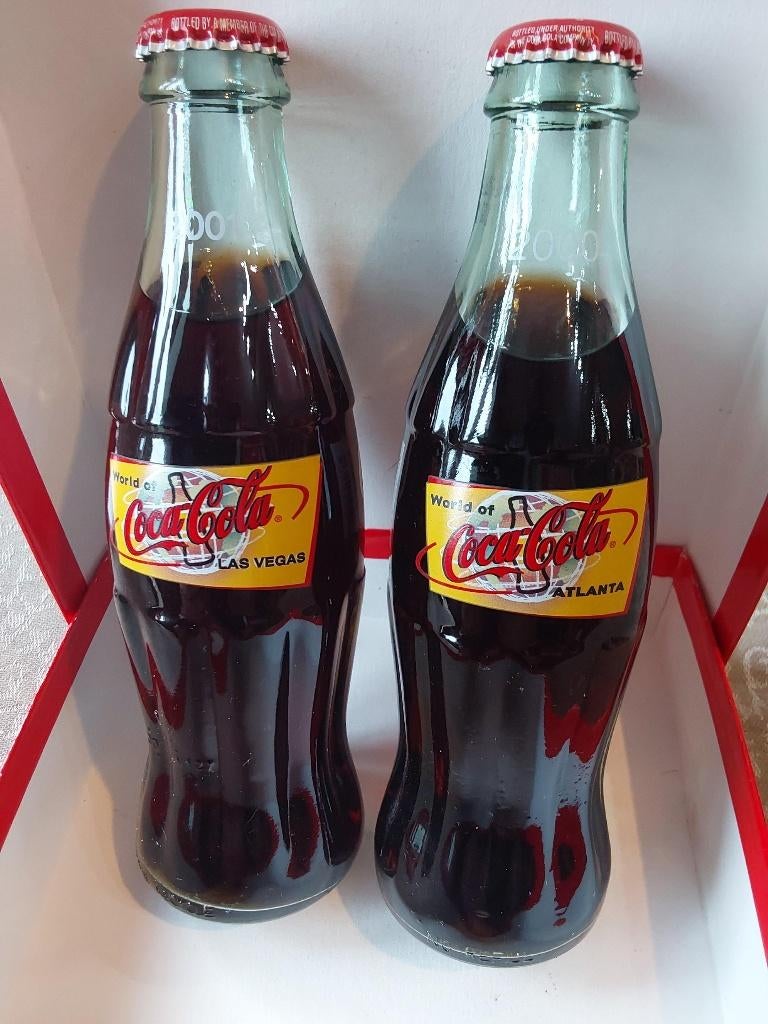 Coca Cola Flessen Atlanta en Las Vegas 2000 en 2001, Verzamelen, Complete verzamelingen en Collecties, Ophalen of Verzenden