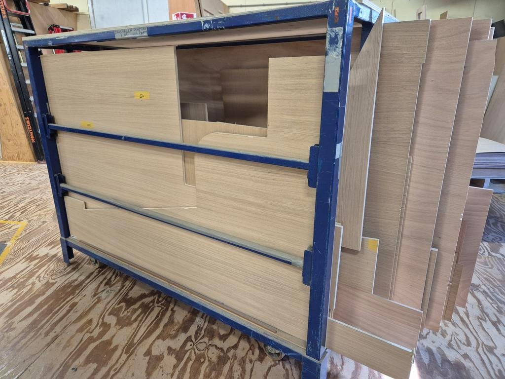 Partij eiken gefineerde multiplex platen rest CNC, Doe-het-zelf en Verbouw, Ophalen, Nieuw, Multiplex, Minder dan 20 mm