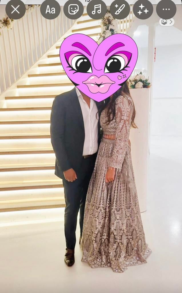 Lehenga choli maat 38, Kleding | Dames, Maat 38/40 (M), Overige typen, Overige kleuren, Ophalen of Verzenden