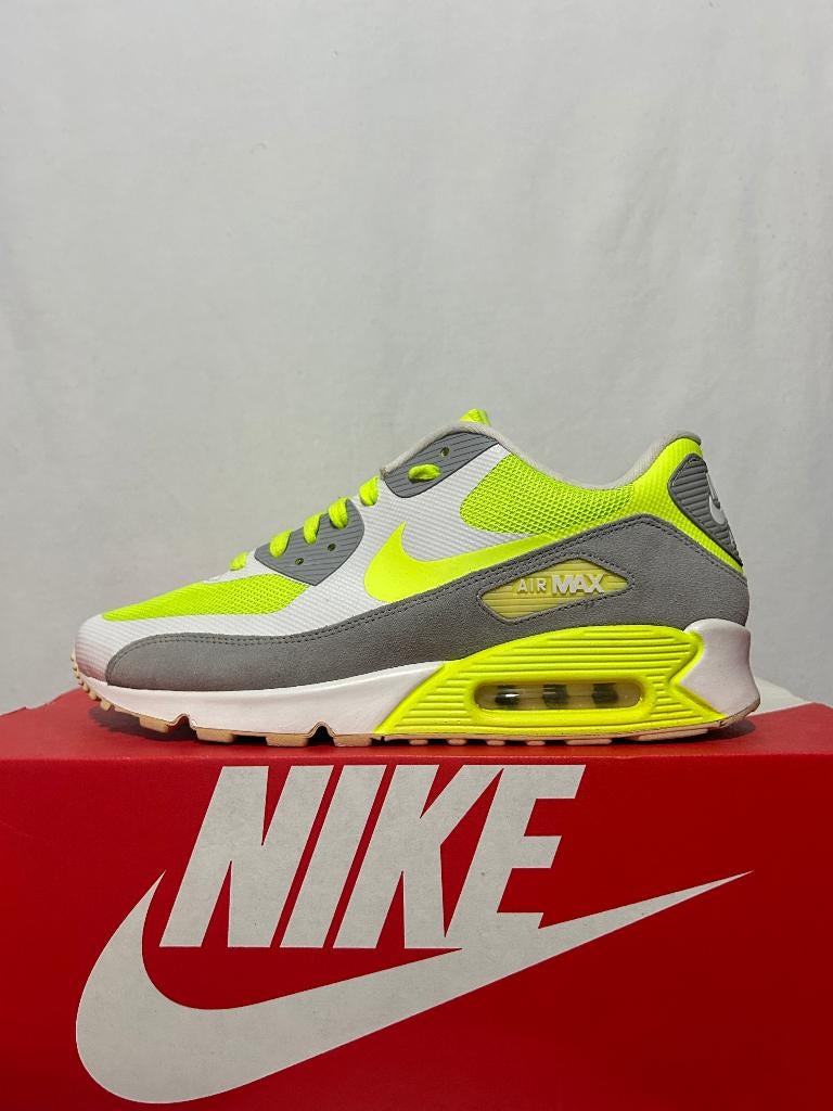 BIJNA NIEUW! Maat 45 - Nike Air Max 90 Premium Volt, Overige kleuren, Verzenden, Nike, Nike