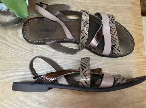 Sandalen van Lazamani/Ziengs maat 41, Overige kleuren, Zo goed als nieuw, Sandalen of Muiltjes, Ophalen of Verzenden