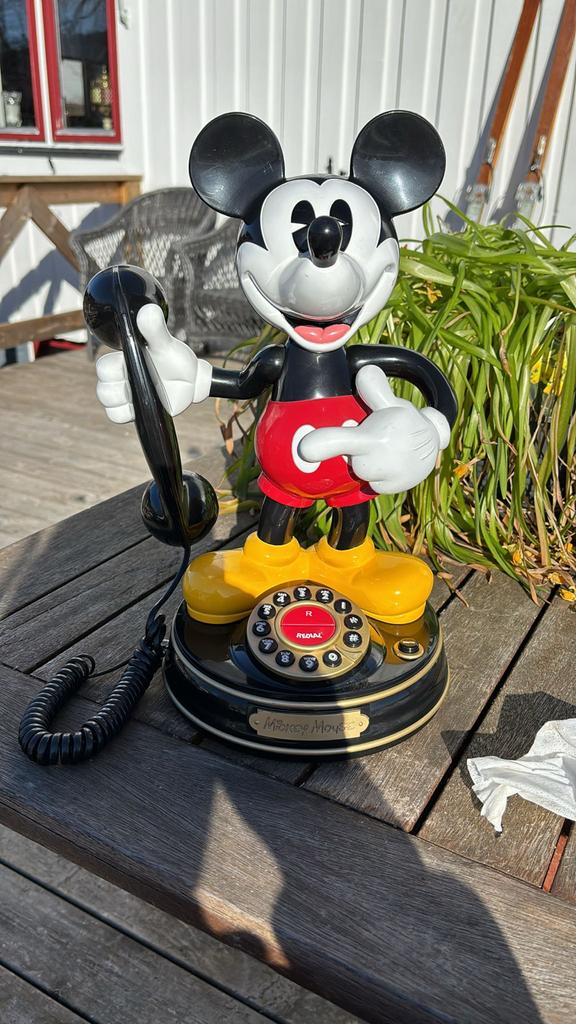 Vintage Mickey Mouse Telefoon - Disney Collectible, Ophalen of Verzenden, Gebruikt, 1 handset
