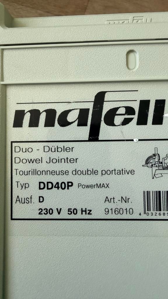 Mafell DD40P Dowel Jointer, compleet met accessoires, Doe-het-zelf en Verbouw, Gereedschap | Boormachines, Zo goed als nieuw, Overige typen