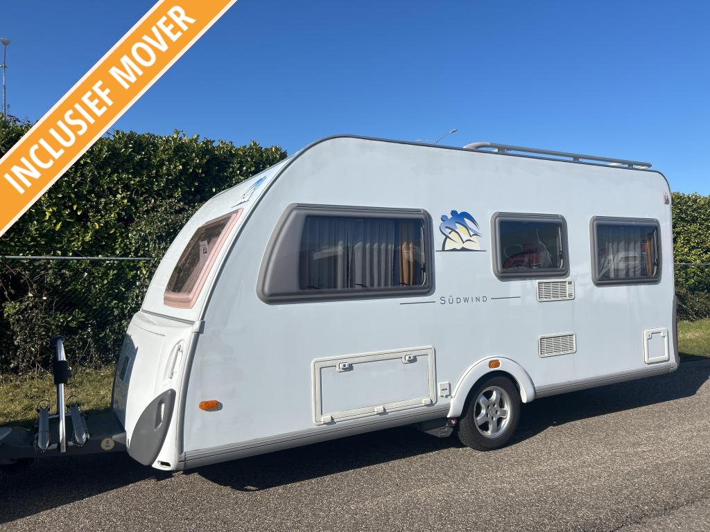 Knaus Sudwind Limited Edition 450 FU FRANS BED LUIFEL MOVER, Caravans en Kamperen, Rondzit, Bedrijf, 4 tot 5 meter, Schokbreker