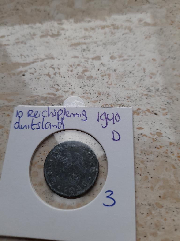 10 Reichspfennig 1940 D Duitsland, Ophalen of Verzenden, Duitsland, Losse munt