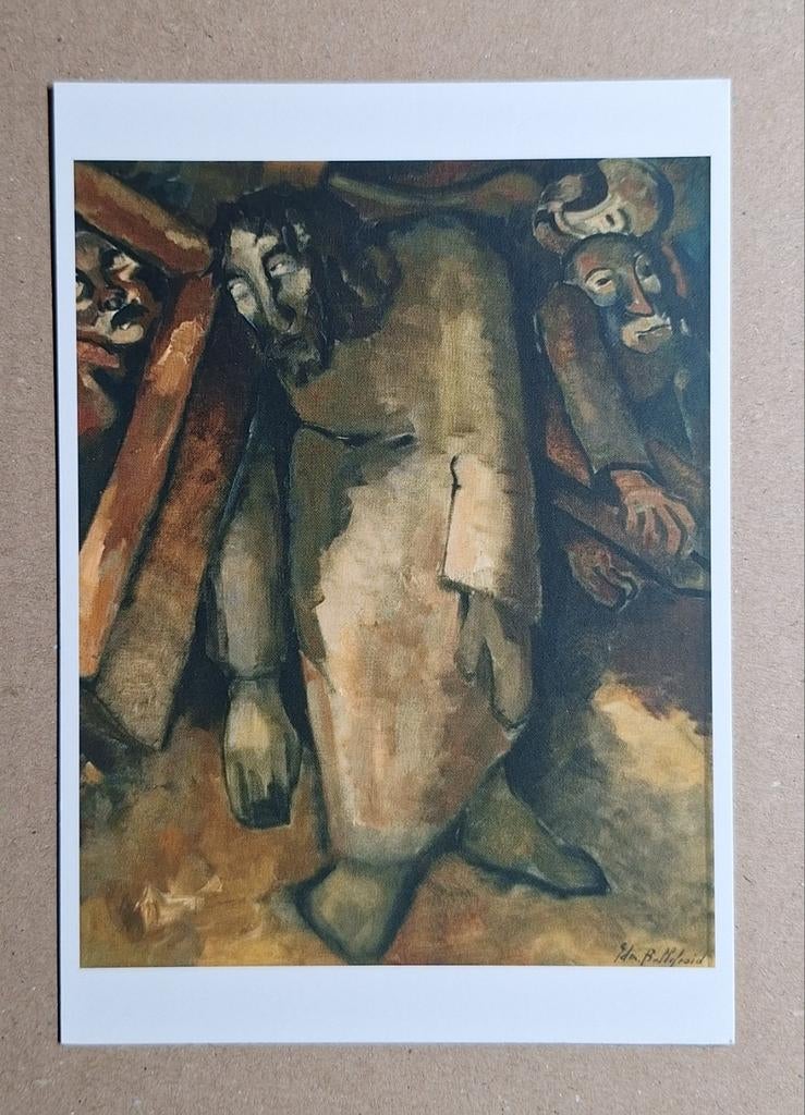 Edmond Bellefroid - Simon van Cyrene helpt Christus ..., Ophalen of Verzenden, 1980 tot heden, Ongelopen, Overige thema's