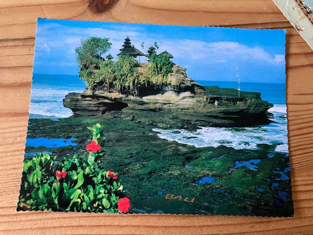 Ansichtkaart Indonesië, bali, pantai tanahlot, Verzamelen, Ophalen of Verzenden, Buiten Europa