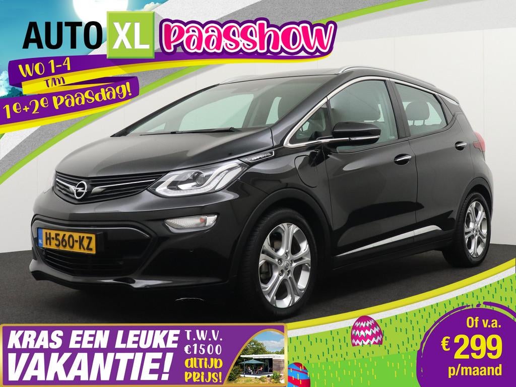 Opel Ampera-E Business Executive 60 kWh Xenon Carplay Stuur+, Auto's, Opel, Stof, Gebruikt, LED verlichting, Zwart