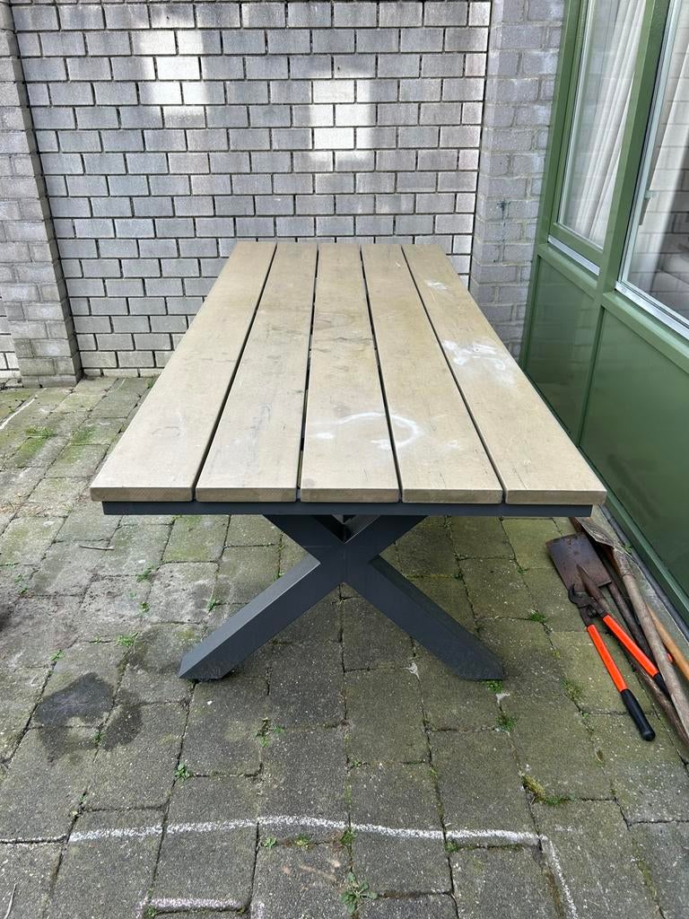 Buitentafel van intratuin, Tuin en Terras, Ophalen, Gebruikt, Rechthoekig, Kunststof