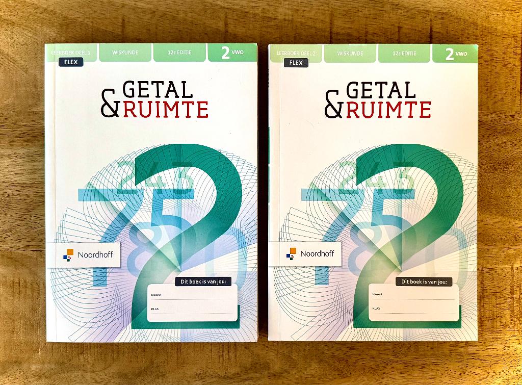 Getal & Ruimte 2 VWO Deel 1 en 2 + Uitwerkingen. 12e Editie., Boeken, Schoolboeken, Ophalen, VWO, Zo goed als nieuw, Wiskunde B