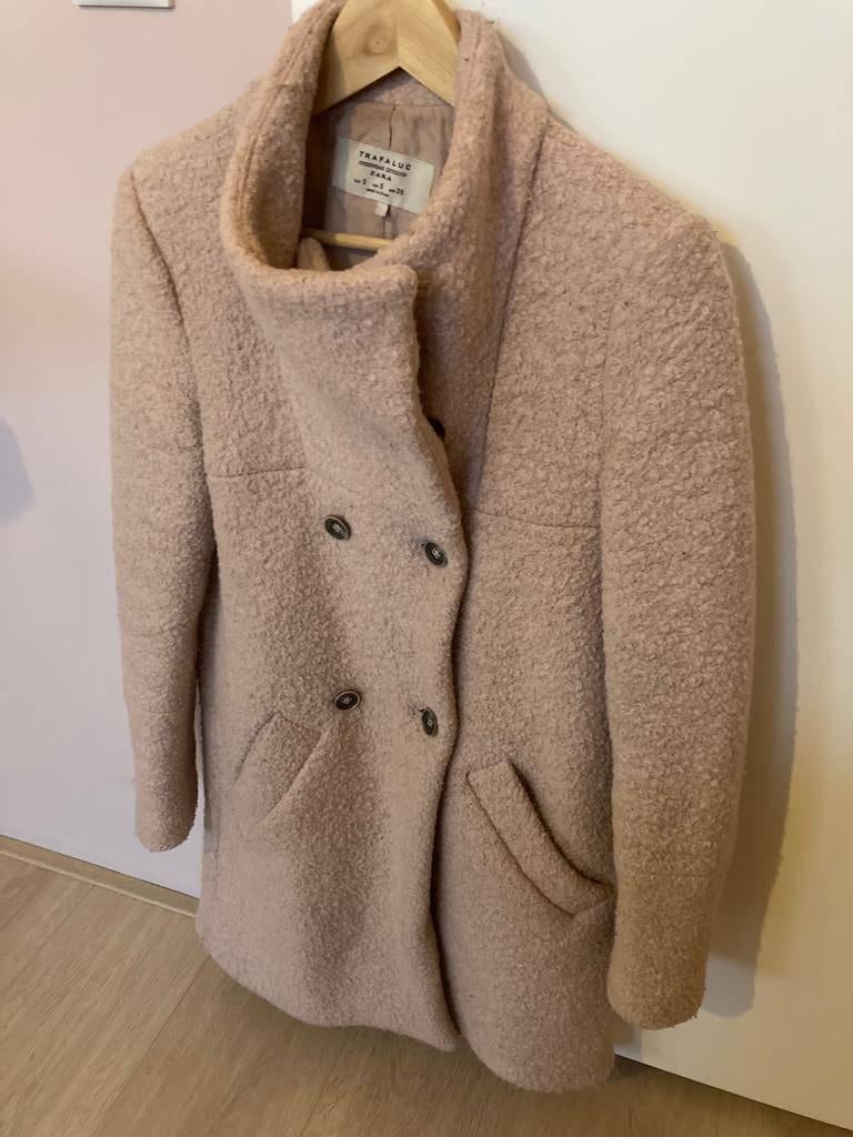 Jas, roze jas, stoffen dames jas, Zara, Ophalen of Verzenden, Zo goed als nieuw, Roze